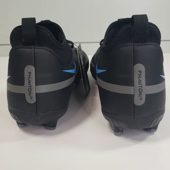 Nike Junior Phantom GT2 Club DC0813-004 Soccer Cleats Black Blue Size 5 Youth - Picture 4 of 6